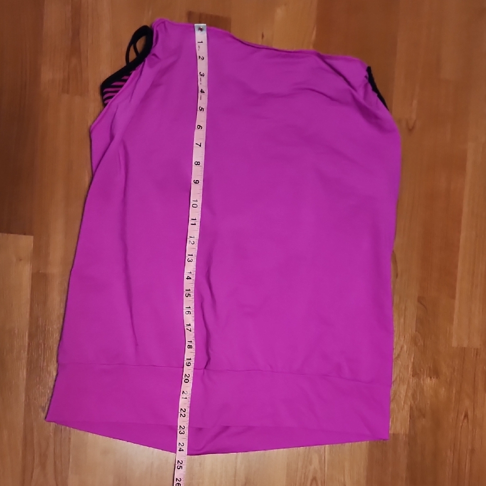 Lucy Magenta/Purple Short Sleeve Tee and Strappy Tank Set - Picture 12 of 13
